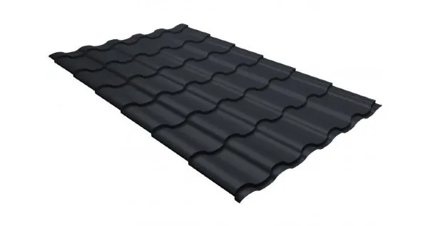 Металлочерепица кредо GL 0,5 GreenСoat Pural Matt RR 23 темно-серый (RAL 7024 мокрый асфальт) купить в Боре