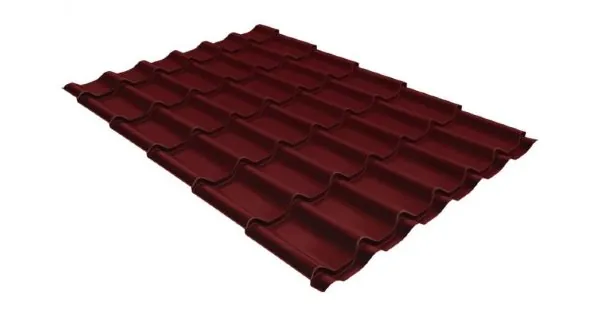 Металлочерепица классик 0,45 Drap RAL 3005 красное вино купить в Боре