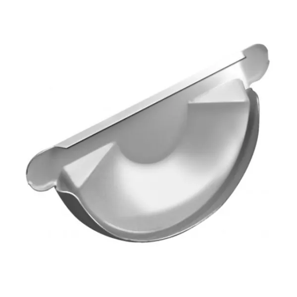 Водосток Grand Line 125x90 – Заглушка желоба RAL 9003 купить в Боре