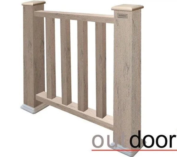 Ограждение из ДПК Outdoor Классик 3D STORM серый микс купить в Боре
