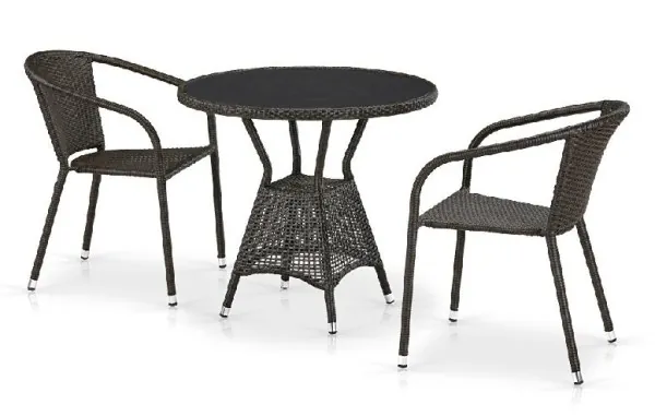 Комплект плетеной мебели AFINA из иск. ротанга T707ANS/Y137C-W53 Brown 2Pcs купить в Боре