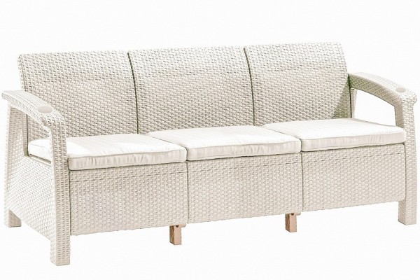 Трёхместный диван  Yalta Sofa 3 Seat белый купить в Боре