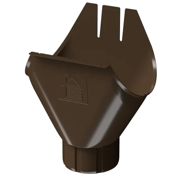 Воронка желоба D125 Döcke STAL PREMIUM Каштан, (RAL 8017) купить в Боре