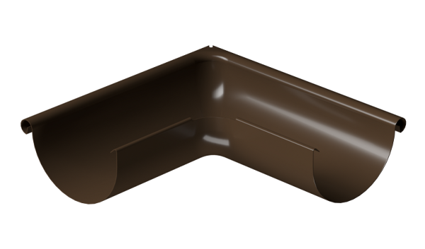Угол внешний 90° D125 Döcke STAL PREMIUM Каштан, (RAL 8017) купить в Боре