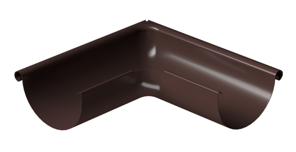 Угол внешний 90° D125 Döcke STAL PREMIUM Шоколад, (RAL 8019) купить в Боре