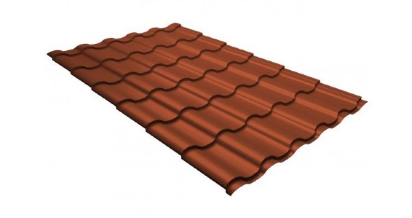Металлочерепица кредо GL 0,5 GreenСoat Pural RR 750 кирпично-красный (RAL 8004 терракота) купить в Боре