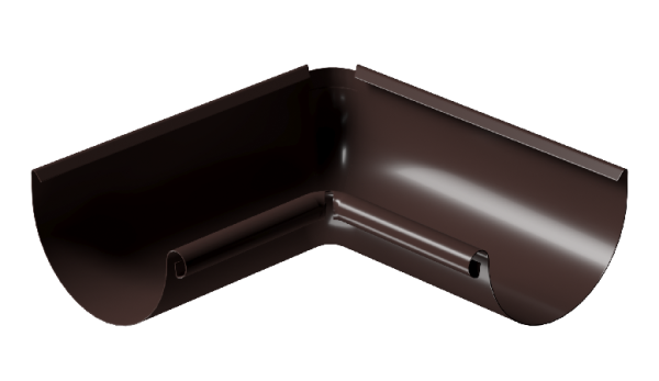 Угол внутренний 90° D125 Döcke STAL PREMIUM Шоколад, (RAL 8019) купить в Боре