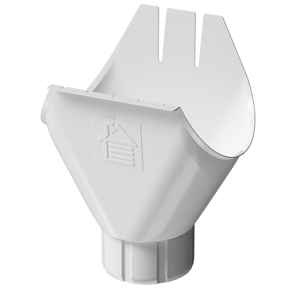 Воронка желоба D125 Döcke STAL PREMIUM Пломбир, (RAL 9010) купить в Боре