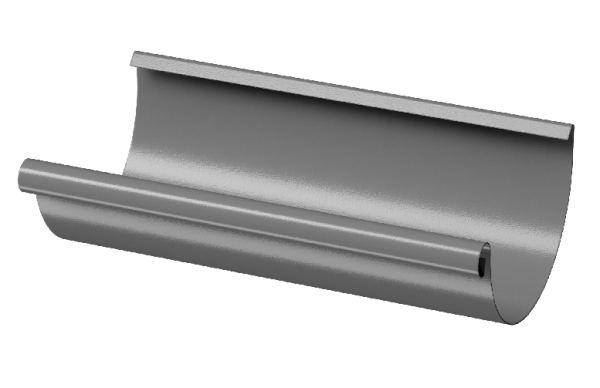 Желоб полукруглый D125 3 м Döcke STAL PREMIUM Графит, (RAL 7024) купить в Боре