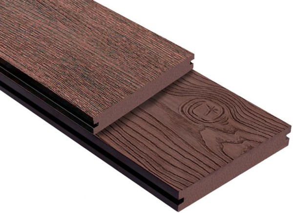 Террасная доска ДПК Outdoor 3D полнотелая STORM/OCEAN BROWN коричневая микс купить в Боре