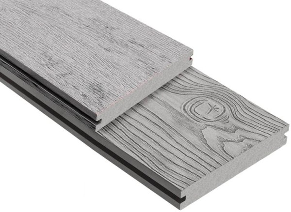 Террасная доска ДПК Outdoor 3D полнотелая STORM/OCEAN GREY серая микс купить в Боре