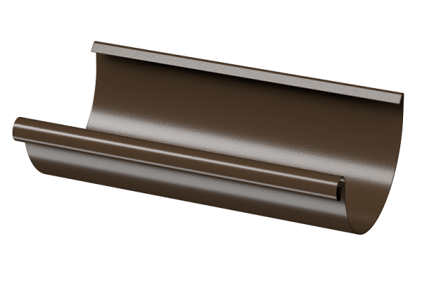 Желоб полукруглый D125 3 м Döcke STAL PREMIUM Каштан, (RAL 8017) купить в Боре