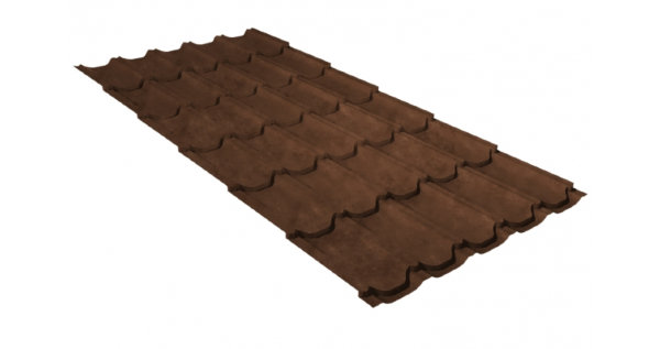 Металлочерепица квинта плюс GL 0,5 Safari Twincolor Brown купить в Боре
