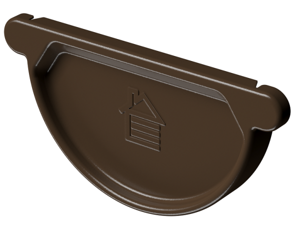 Заглушка желоба D125 Döcke STAL PREMIUM Каштан, (RAL 8017) купить в Боре