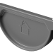 Заглушка желоба D125 Döcke STAL PREMIUM Графит, (RAL 7024) купить в Боре