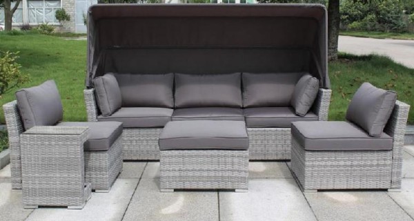 Диван-Трансформер AFINA плетеный из иск. ротанга AFM-320G Grey купить в Боре