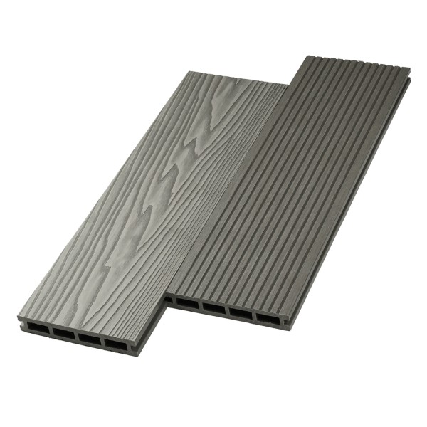 Террасная доска ДПК NanoWood двусторонняя New 3D тиснение + вельвет Серый купить в Боре