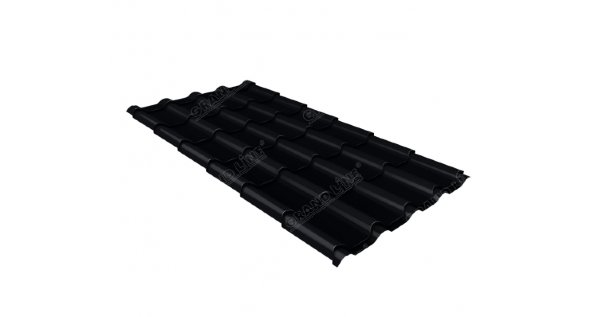 Металлочерепица камея 0,45 Drap RAL 9005 черный купить в Боре