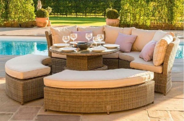 Диван-Трансформер AFINA плетеный из иск. ротанга со столом AFM-350B Beige купить в Боре
