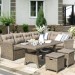 Комплект мебели AFINA плетеной из иск. ротанга AFM-307B Beige купить в Боре