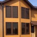 Фиброцементный сайдинг Latonit Красное дерево (RAL 8001/8008) купить в Боре
