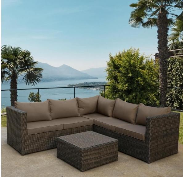 Комплект мебели AFINA плетеной из иск. ротанга YR825A Brown/Beige купить в Боре