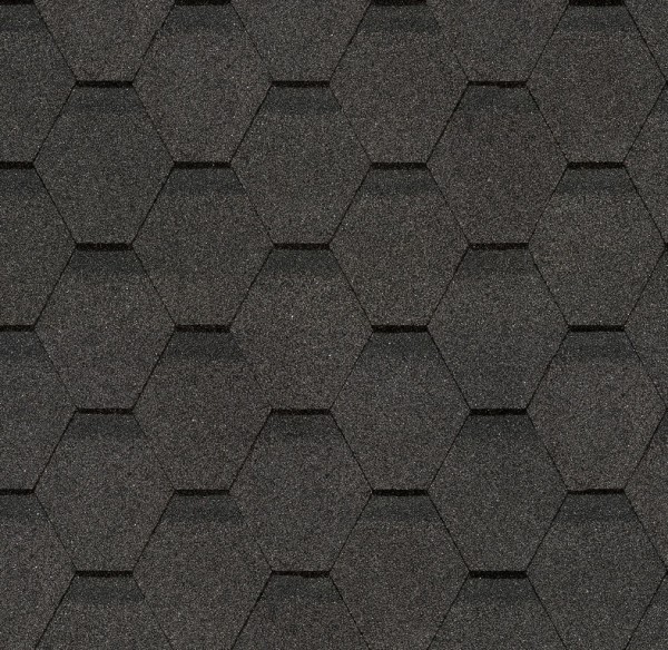 Гибкая черепица Docke, коллекция Шестигранник Серый купить в Боре