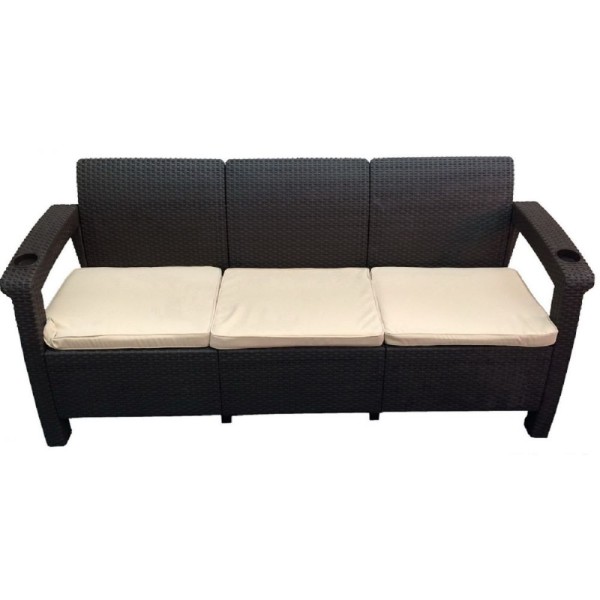 Трёхместный диван  Yalta Sofa 3 Seat венге купить в Боре