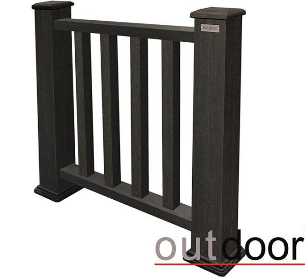 Ограждение из ДПК Outdoor Классик 3D STORM чёрный купить в Боре