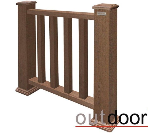 Ограждение из ДПК Outdoor Классик 3D STORM коричневый микс купить в Боре