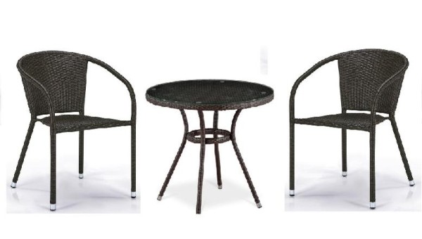 Комплект плетеной мебели AFINA из иск. ротанга Асоль-7 T282ANT/Y137C-W53 Brown 2Pcs купить в Боре
