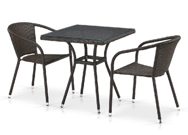 Комплект плетеной мебели AFINA из иск. ротанга T282BNT/Y137C-W53 Brown 2Pcs купить в Боре