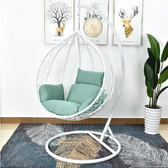 Кресло Подвесное из искусственного ротанга AFM-168A-L White/Green купить в Боре