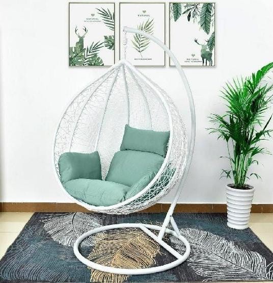 Кресло Подвесное из искусственного ротанга AFM-168A-XL White/Green купить в Боре