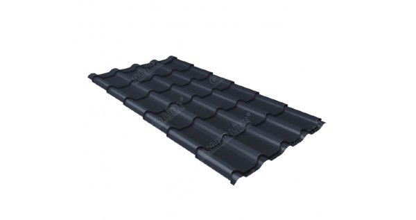 Металлочерепица камея 0,5 Satin RAL 7024 мокрый асфальт купить в Боре