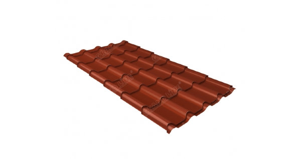 Металлочерепица камея 0,5 Satin RAL 8004 терракота купить в Боре