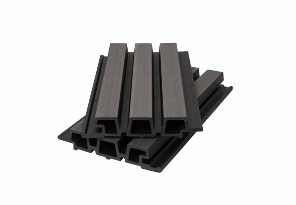 Фасадная панель брусковая двухцветная co-extrusion, grey dark купить в Боре