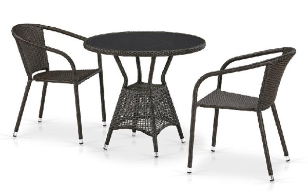 Комплект плетеной мебели AFINA из иск. ротанга T707ANS/Y137C-W53 Brown 2Pcs купить в Боре