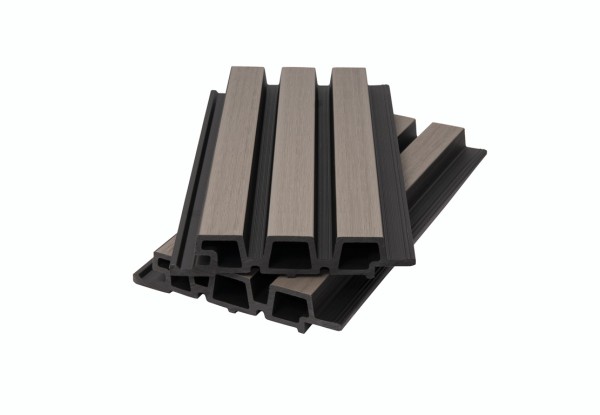 Фасадная панель брусковая двухцветная co-extrusion, snow mix купить в Боре