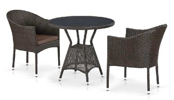 Комплект плетеной мебели AFINA из иск. ротанга T707ANS/Y350-W53 Brown 2Pcs купить в Боре