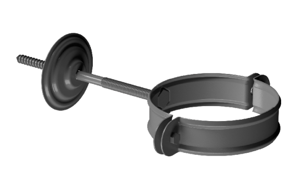 Хомут трубы D90 Döcke STAL PREMIUM Графит, (RAL 7024) купить в Боре