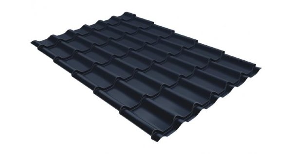 Металлочерепица классик 0,5 Satin RAL 7024 мокрый асфальт купить в Боре