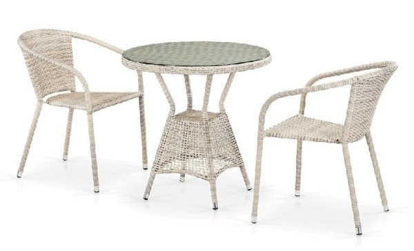 Комплект плетеной мебели AFINA из иск. ротанга T705ANT/Y137C-W85 Latte 2Pcs купить в Боре