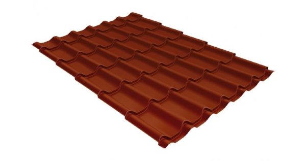 Металлочерепица классик 0,5 Satin RAL 8004 терракота купить в Боре