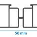 Лага алюминиевая KRONEX 50x25x3000 мм несущая купить в Боре