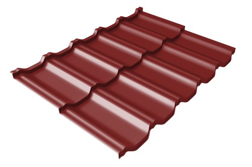 Металлочерепица модульная Квинта Uno Grand Line c 3D резом 0,5 Satin RAL 3011 коричнево-красный купить в Боре