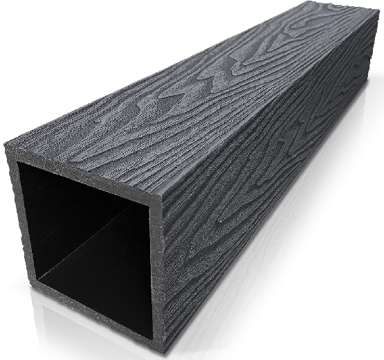 Столб ДПК 3D GardenParkett фактура дерева Графит купить в Боре