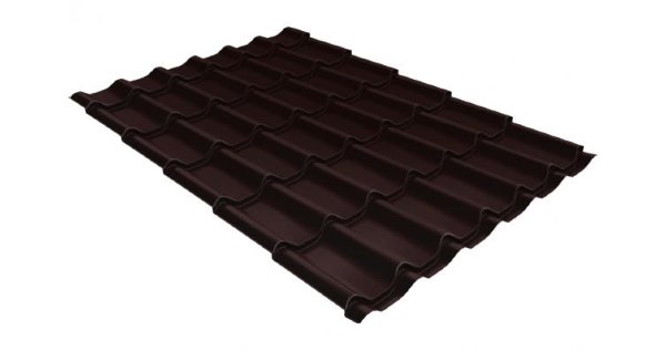 Металлочерепица классик 0,5 Satin RAL 8017 шоколад купить в Боре