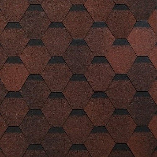 Гибкая черепица Shinglas, коллекция Оптима – Красный купить в Боре