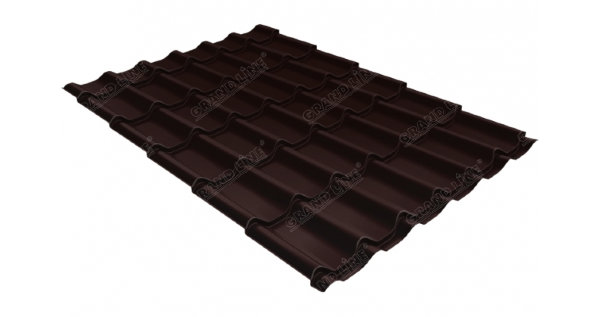 Металлочерепица классик GL 0,5 Quarzit RAL 8017 шоколад Metallic купить в Боре